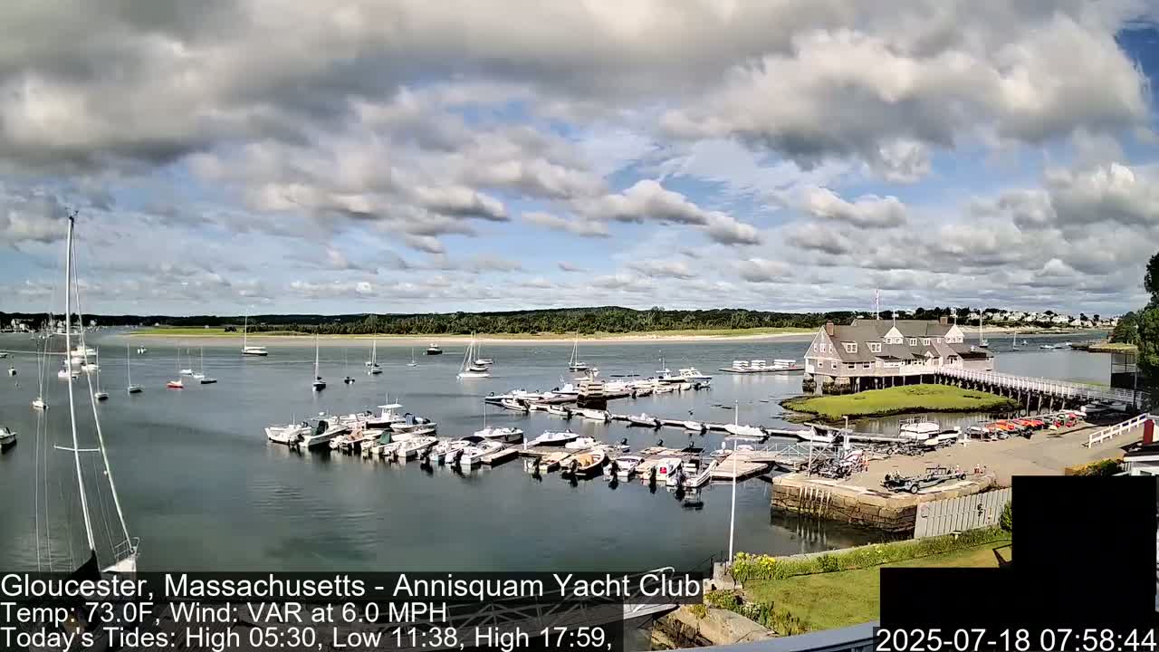 Annisquam Yacht Club Live Cam - Gloucester, Massachusetts, USA 