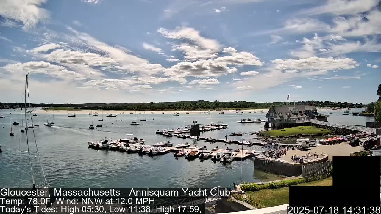 Annisquam Yacht Club Live Cam - Gloucester, Massachusetts, USA 