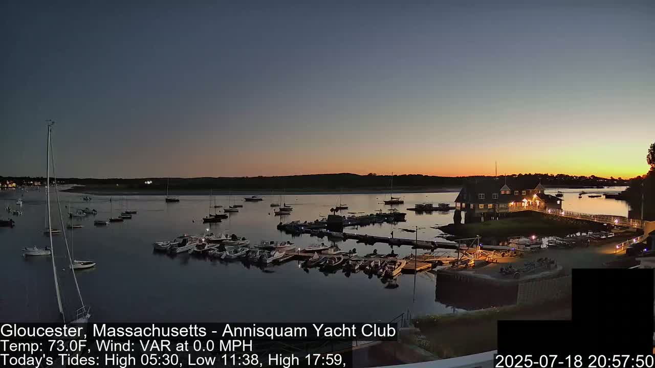 Annisquam Yacht Club Live Cam - Gloucester, Massachusetts, USA 