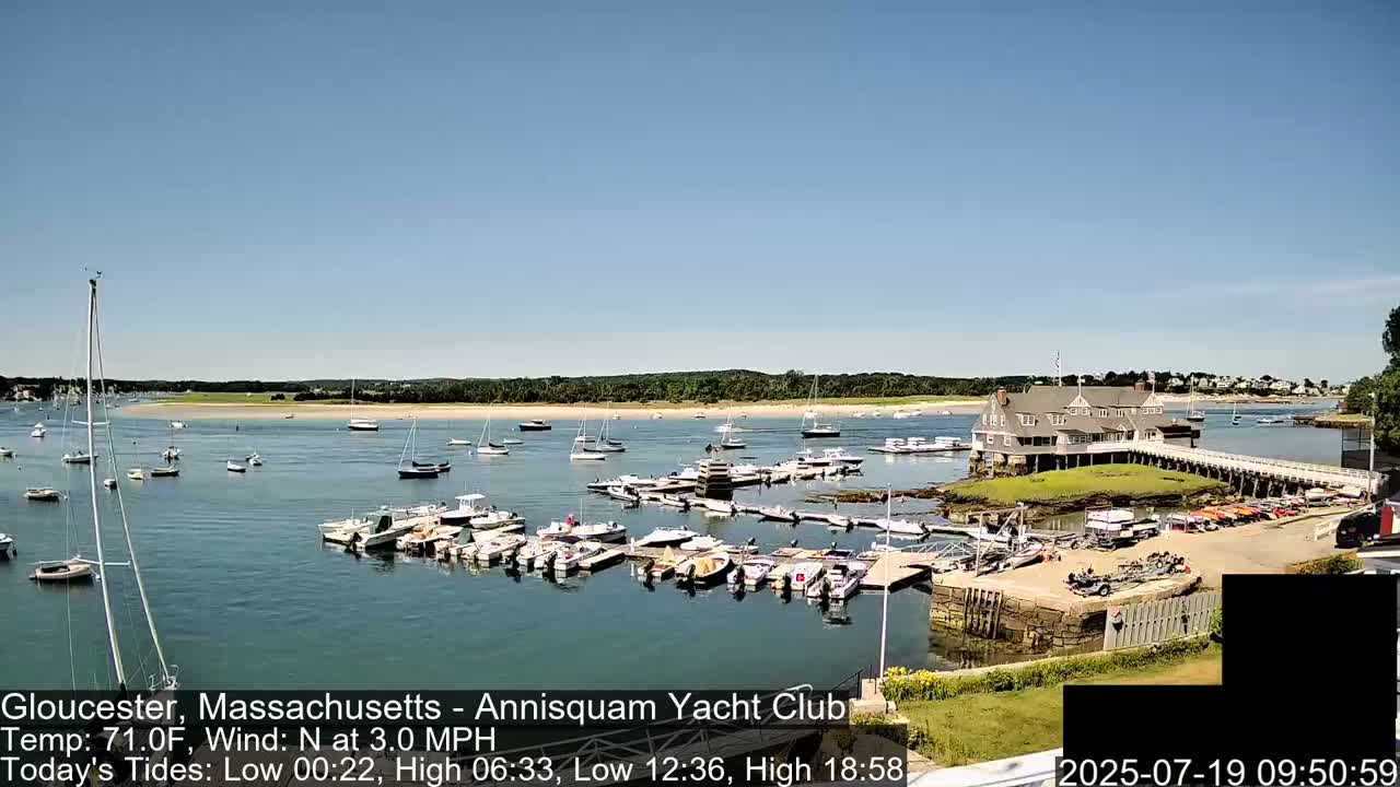 Annisquam Yacht Club Live Cam - Gloucester, Massachusetts, USA 