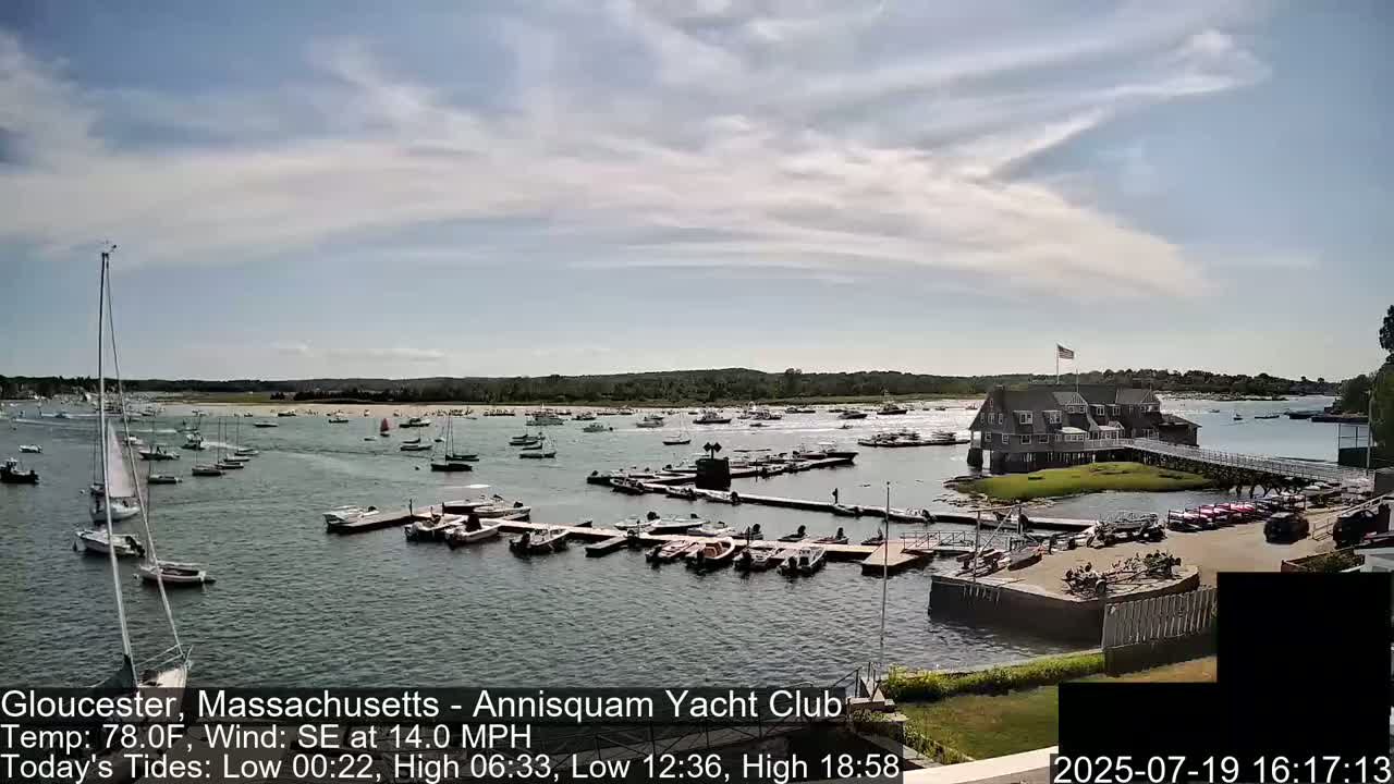Annisquam Yacht Club Live Cam - Gloucester, Massachusetts, USA 