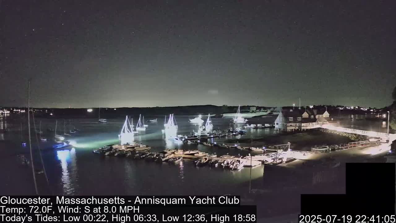 Annisquam Yacht Club Live Cam - Gloucester, Massachusetts, USA 