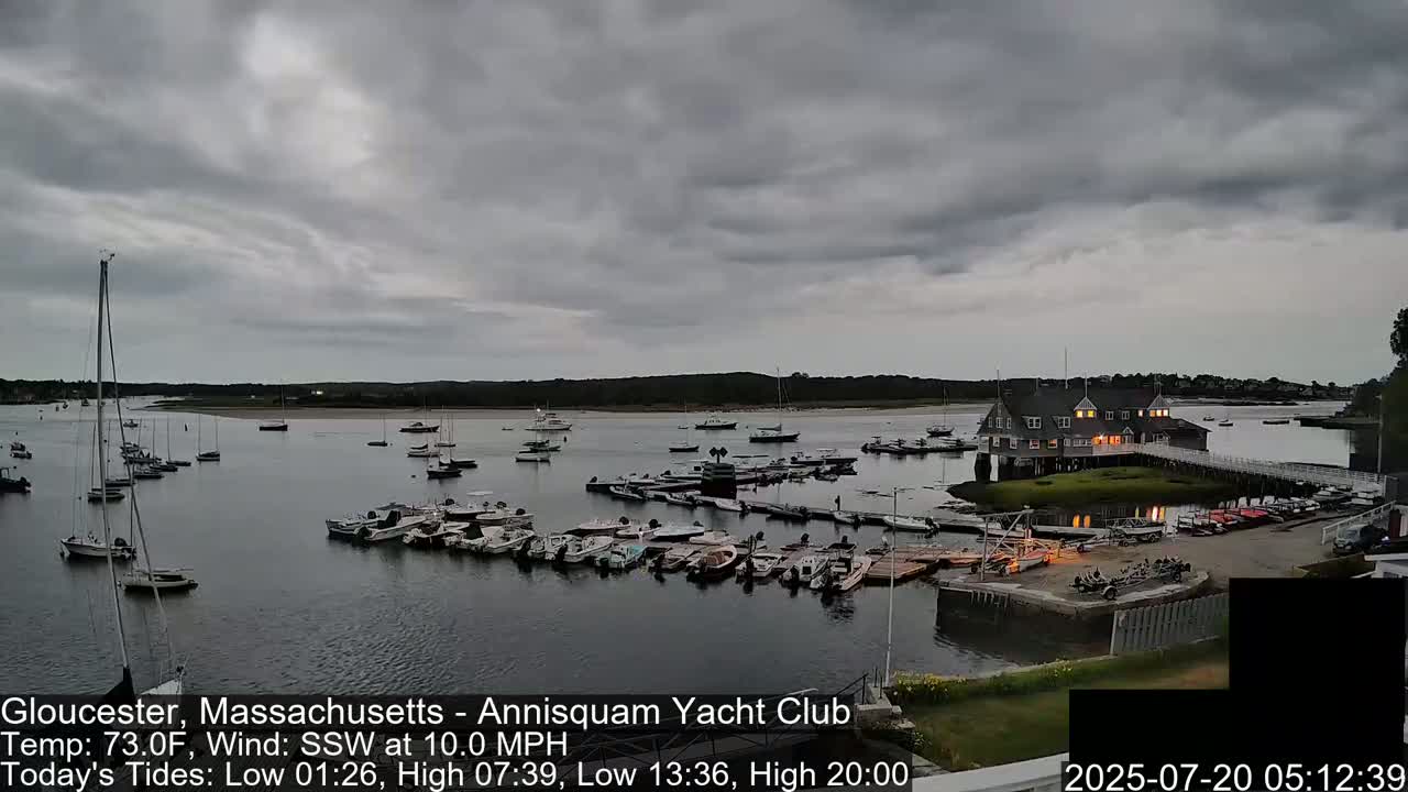Annisquam Yacht Club Live Cam - Gloucester, Massachusetts, USA 