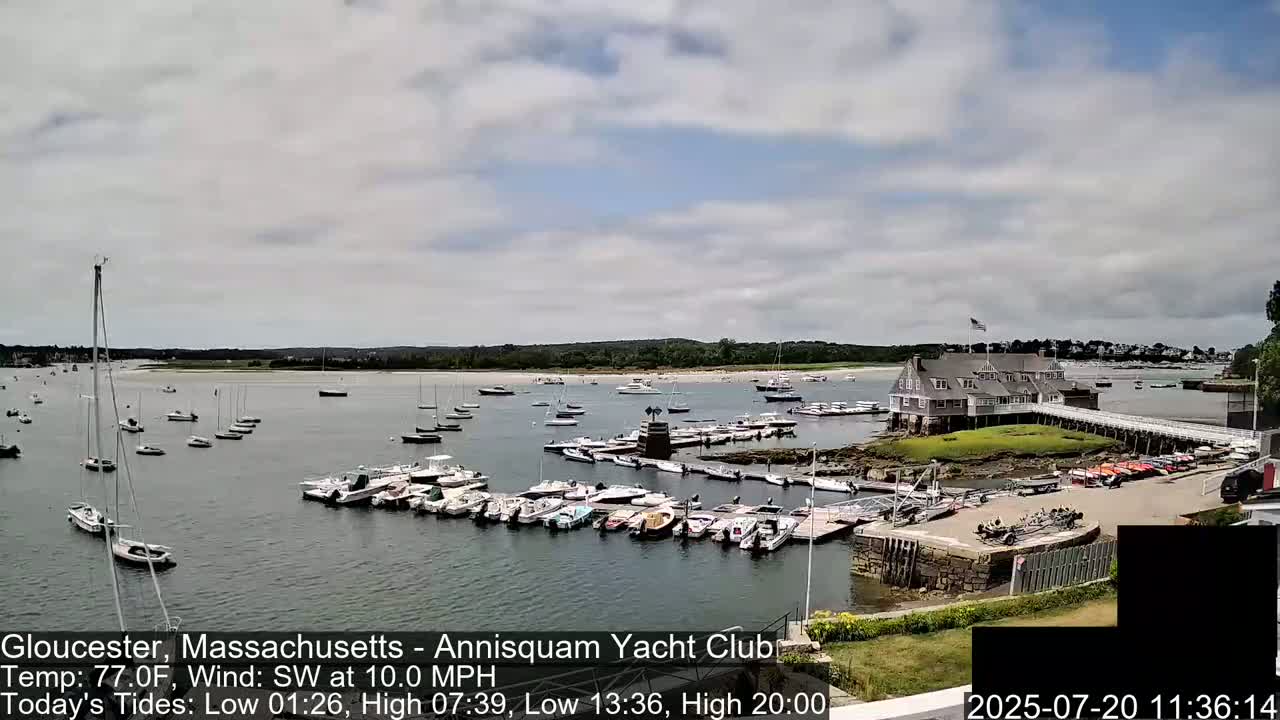 Annisquam Yacht Club Live Cam - Gloucester, Massachusetts, USA 