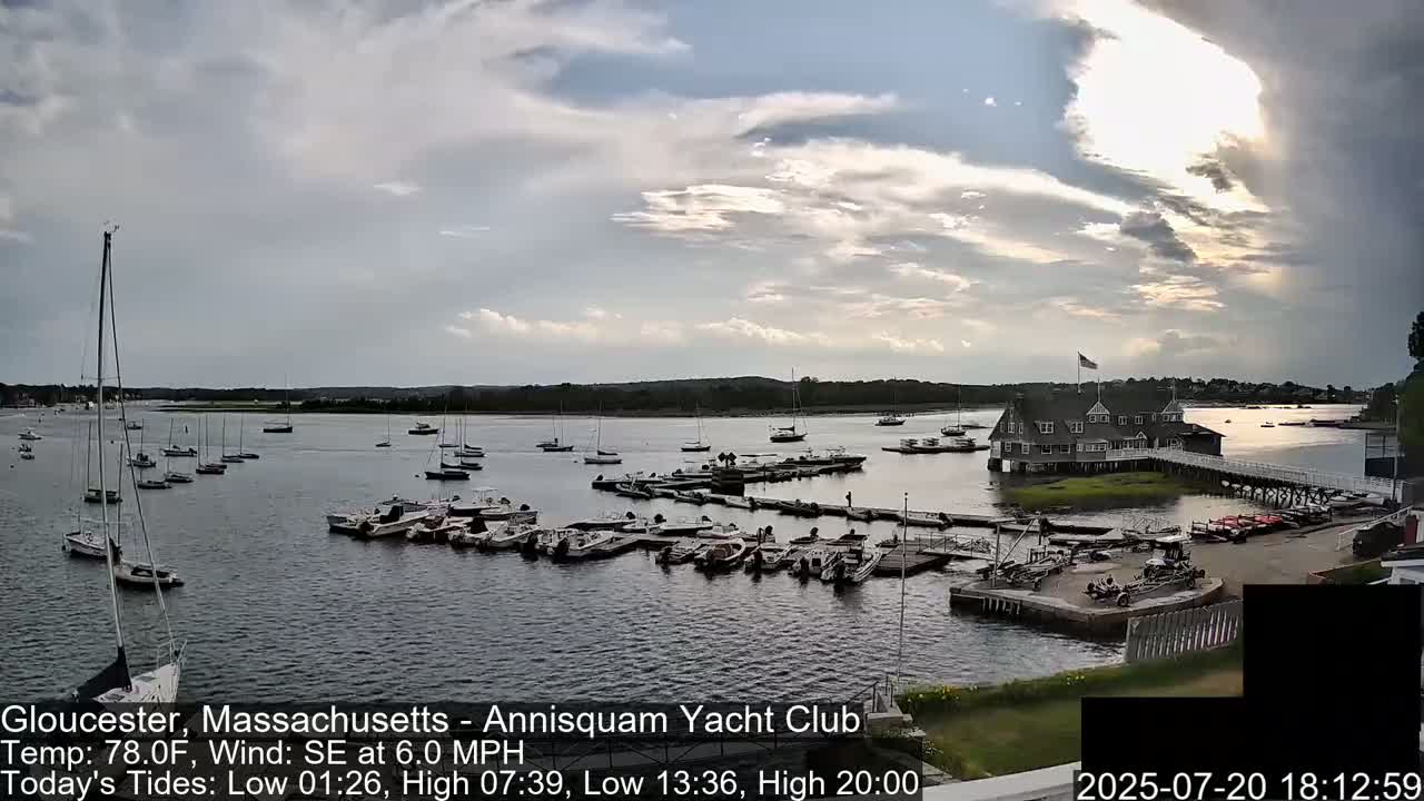 Annisquam Yacht Club Live Cam - Gloucester, Massachusetts, USA 