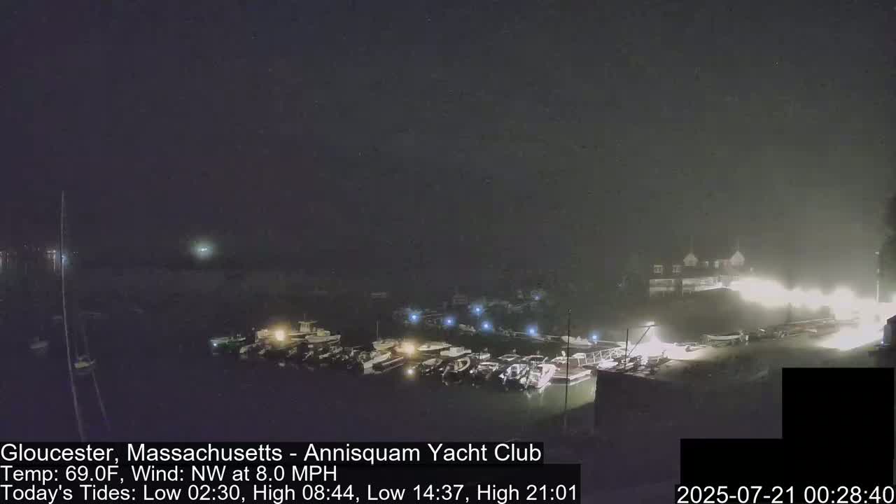 Annisquam Yacht Club Live Cam - Gloucester, Massachusetts, USA 