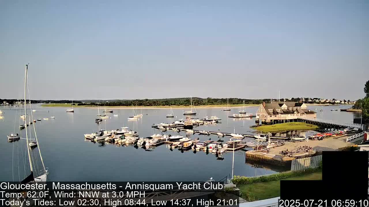 Annisquam Yacht Club Live Cam - Gloucester, Massachusetts, USA 