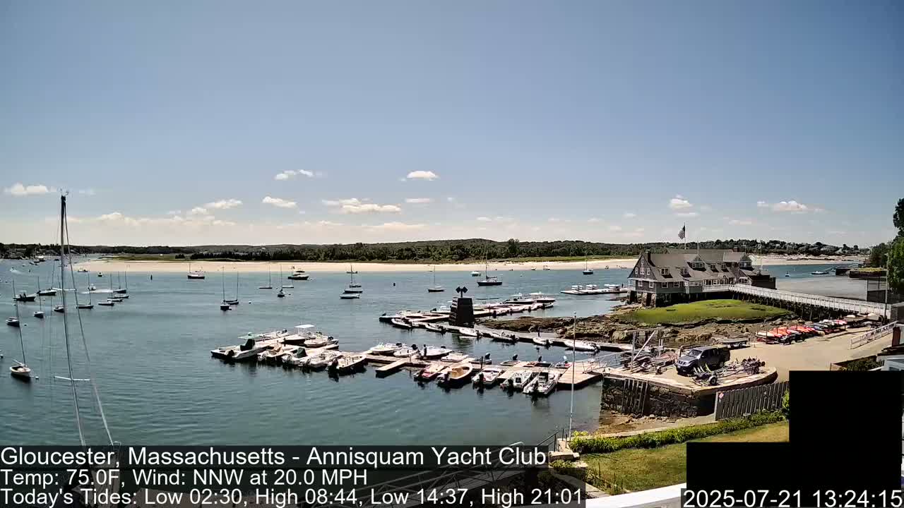 Annisquam Yacht Club Live Cam - Gloucester, Massachusetts, USA 