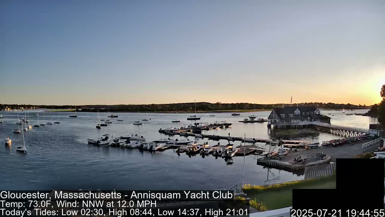 Annisquam Yacht Club Live Cam - Gloucester, Massachusetts, USA 
