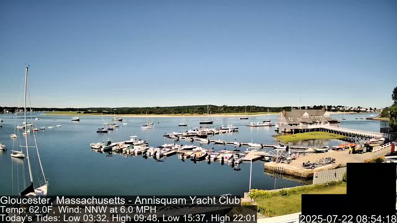 Annisquam Yacht Club Live Cam - Gloucester, Massachusetts, USA 