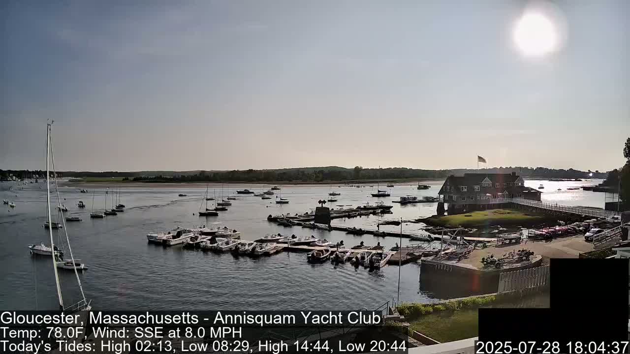 Annisquam Yacht Club Live Cam - Gloucester, Massachusetts, USA 