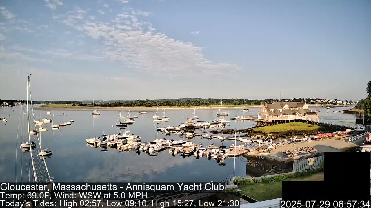 Annisquam Yacht Club Live Cam - Gloucester, Massachusetts, USA 