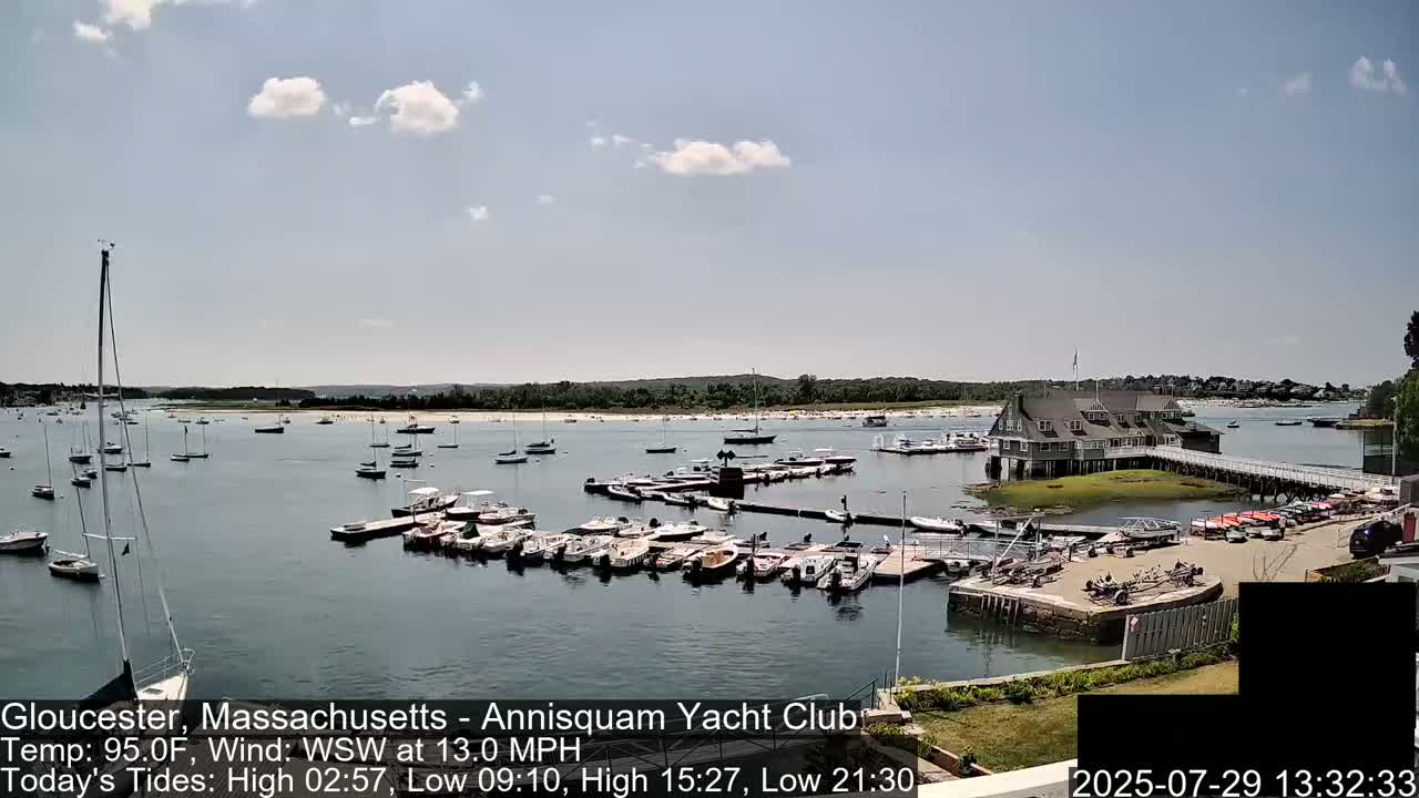 Annisquam Yacht Club Live Cam - Gloucester, Massachusetts, USA 