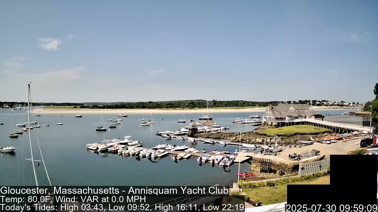 Annisquam Yacht Club Live Cam - Gloucester, Massachusetts, USA 