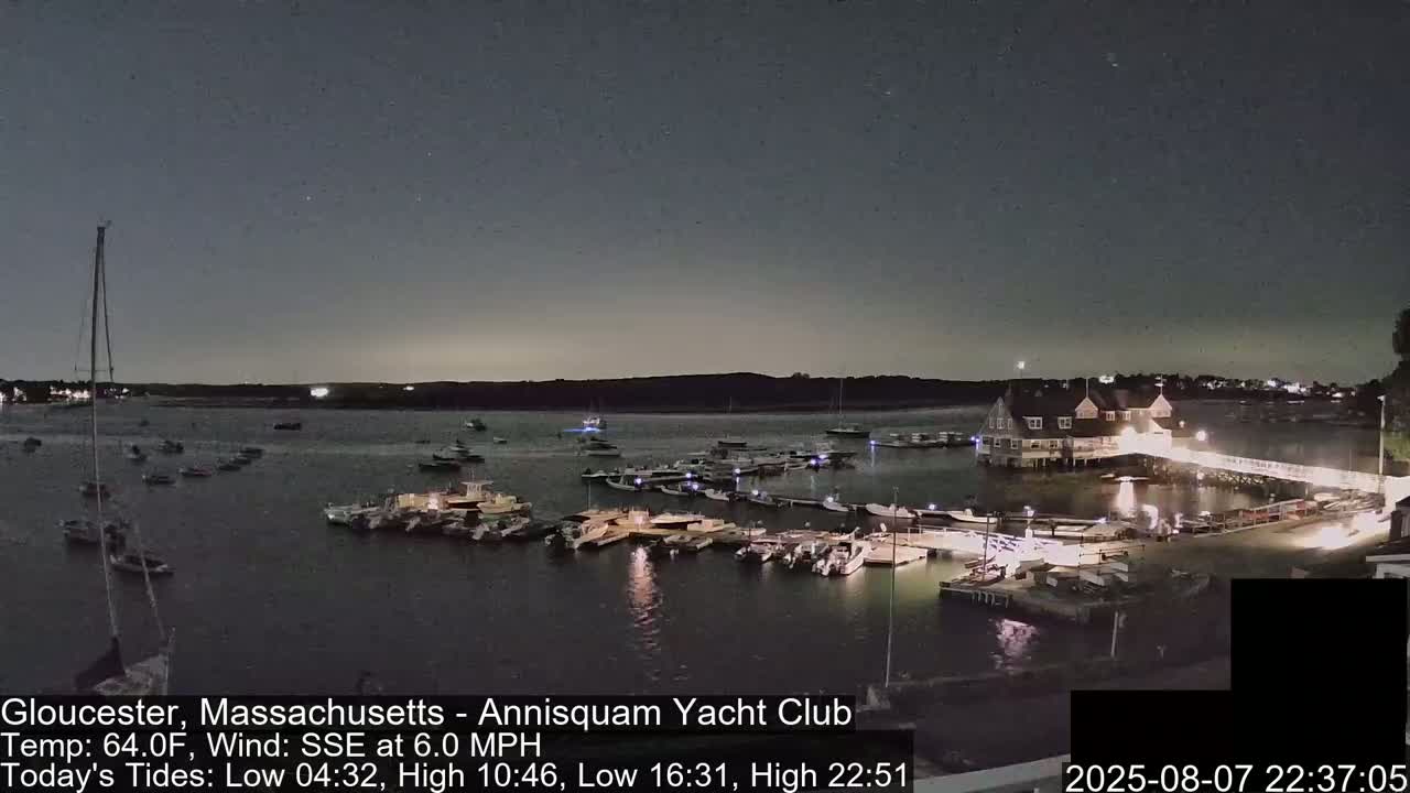 Annisquam Yacht Club Live Cam - Gloucester, Massachusetts, USA 