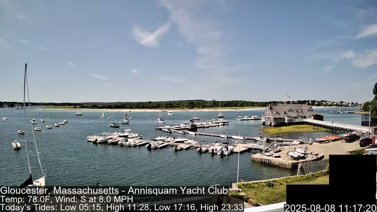 Annisquam Yacht Club Live Cam - Gloucester, Massachusetts, USA 