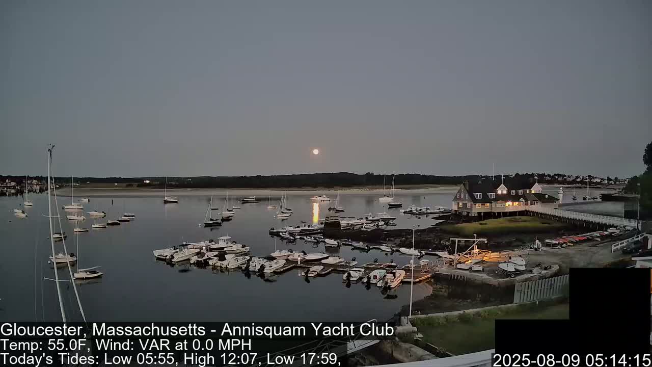 Annisquam Yacht Club Live Cam - Gloucester, Massachusetts, USA 