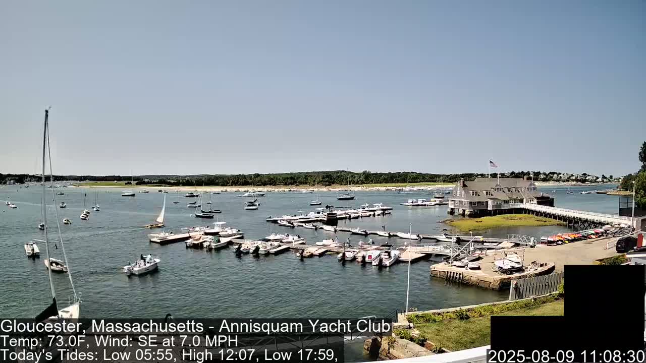 Annisquam Yacht Club Live Cam - Gloucester, Massachusetts, USA 