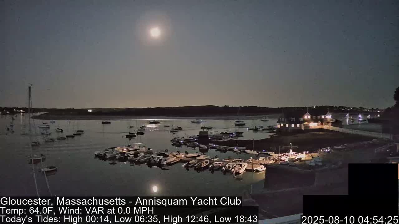 Annisquam Yacht Club Live Cam - Gloucester, Massachusetts, USA 