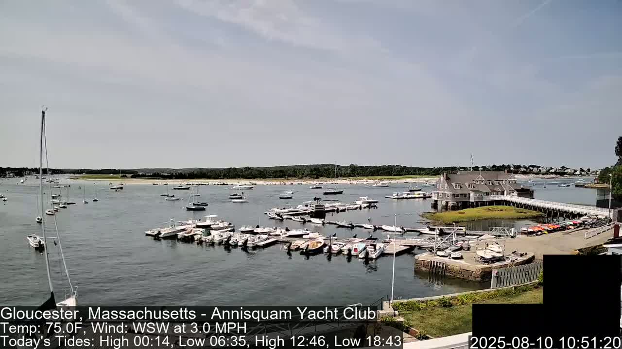 Annisquam Yacht Club Live Cam - Gloucester, Massachusetts, USA 