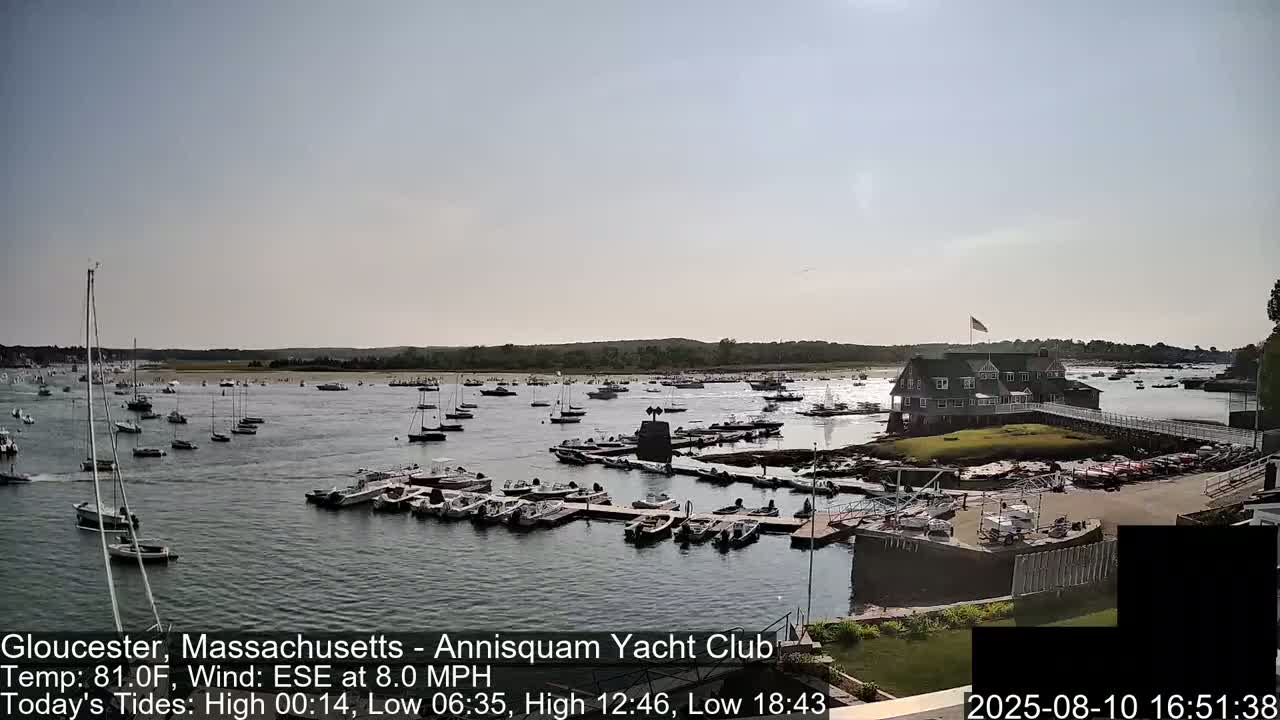 Annisquam Yacht Club Live Cam - Gloucester, Massachusetts, USA 
