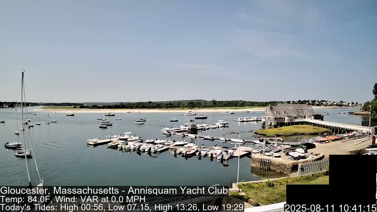 Annisquam Yacht Club Live Cam - Gloucester, Massachusetts, USA 