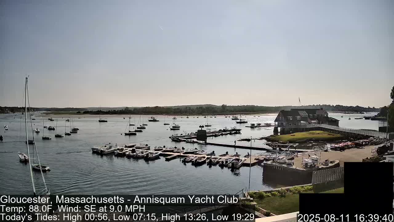 Annisquam Yacht Club Live Cam - Gloucester, Massachusetts, USA 