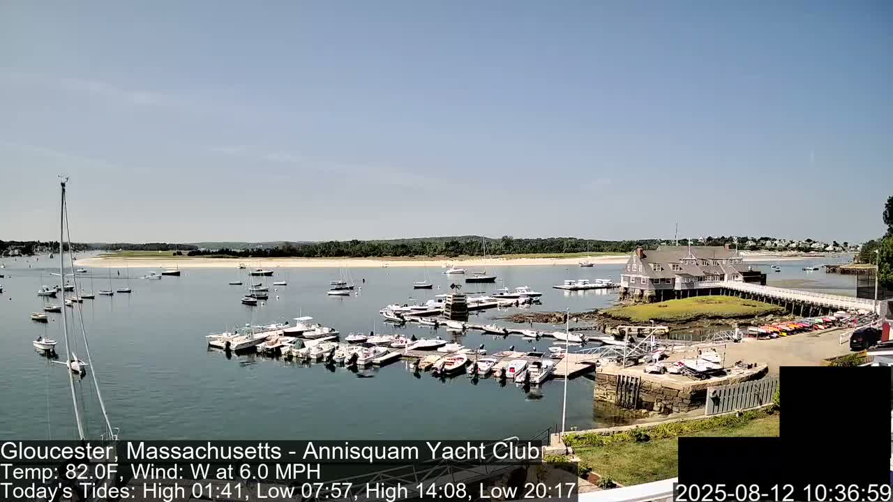Annisquam Yacht Club Live Cam - Gloucester, Massachusetts, USA 
