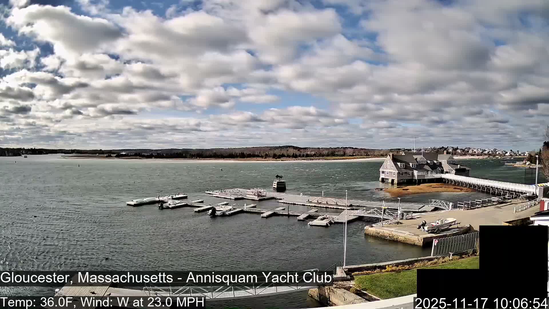 Annisquam Yacht Club Live Cam - Gloucester, Massachusetts, USA 