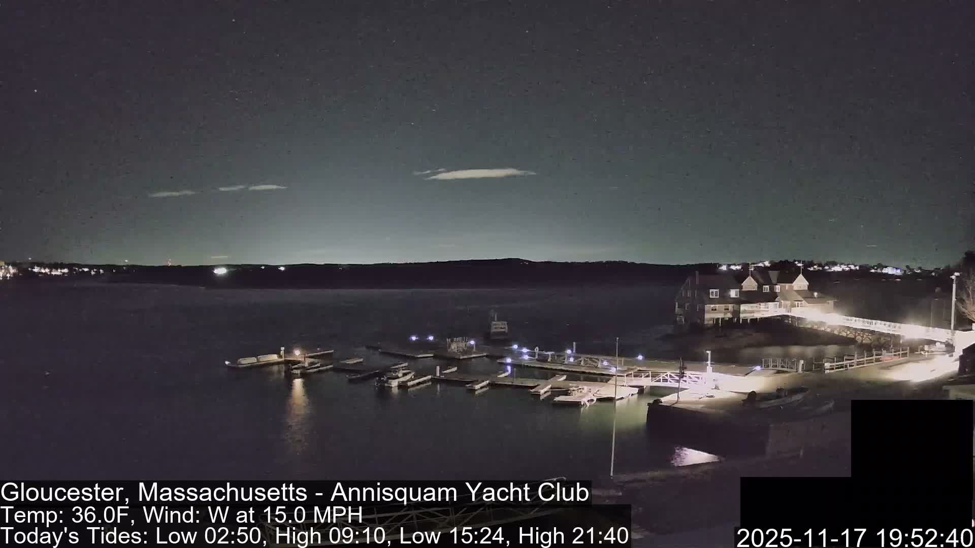 Annisquam Yacht Club Live Cam - Gloucester, Massachusetts, USA 