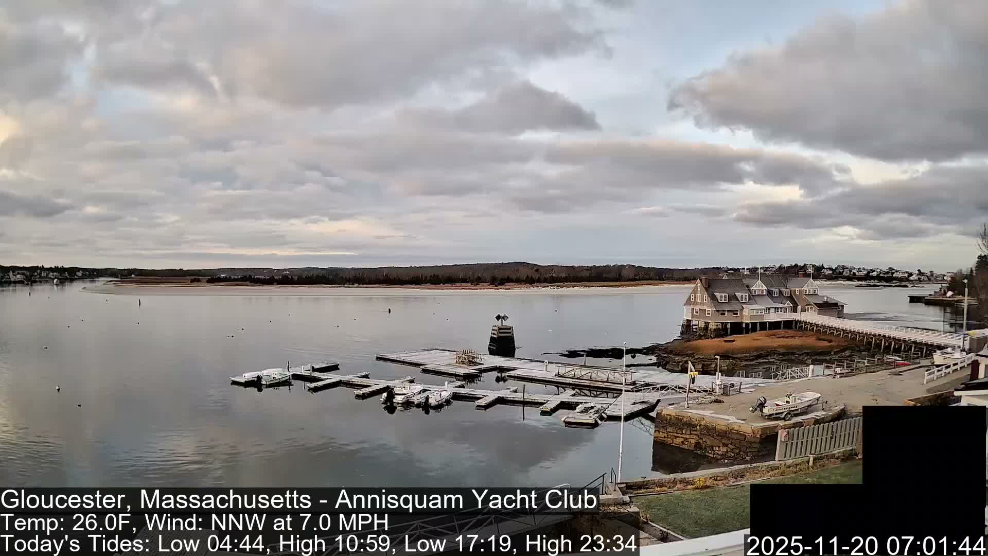 Annisquam Yacht Club Live Cam - Gloucester, Massachusetts, USA 