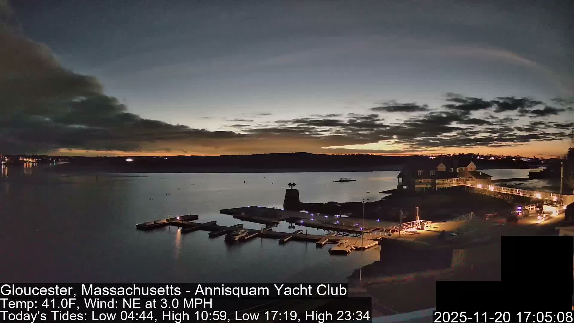Annisquam Yacht Club Live Cam - Gloucester, Massachusetts, USA 