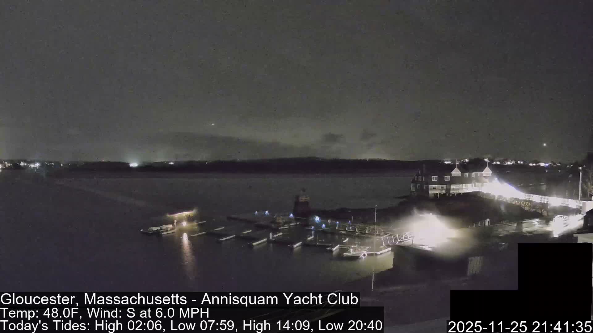 Annisquam Yacht Club Live Cam - Gloucester, Massachusetts, USA 