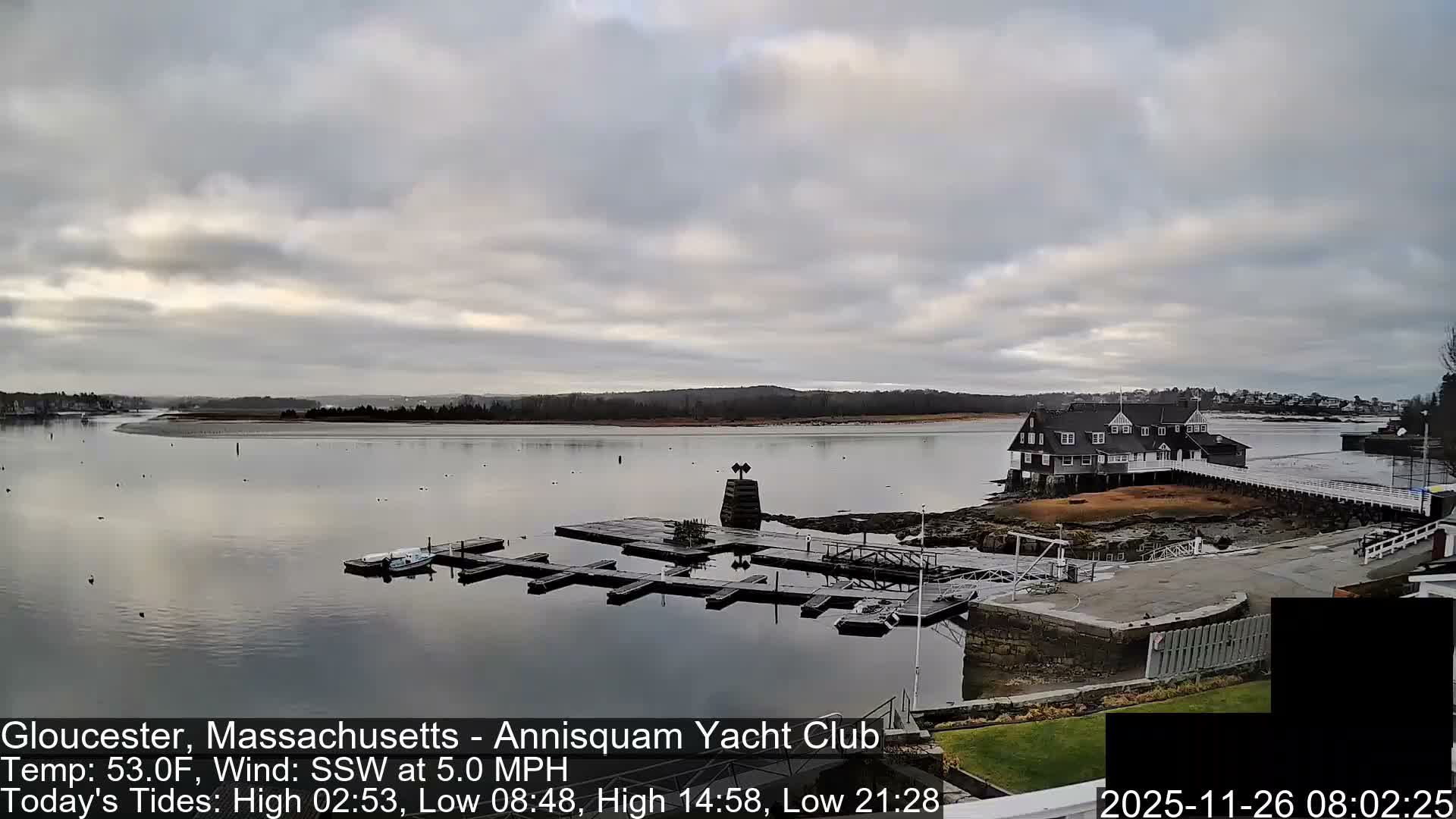 Annisquam Yacht Club Live Cam - Gloucester, Massachusetts, USA 