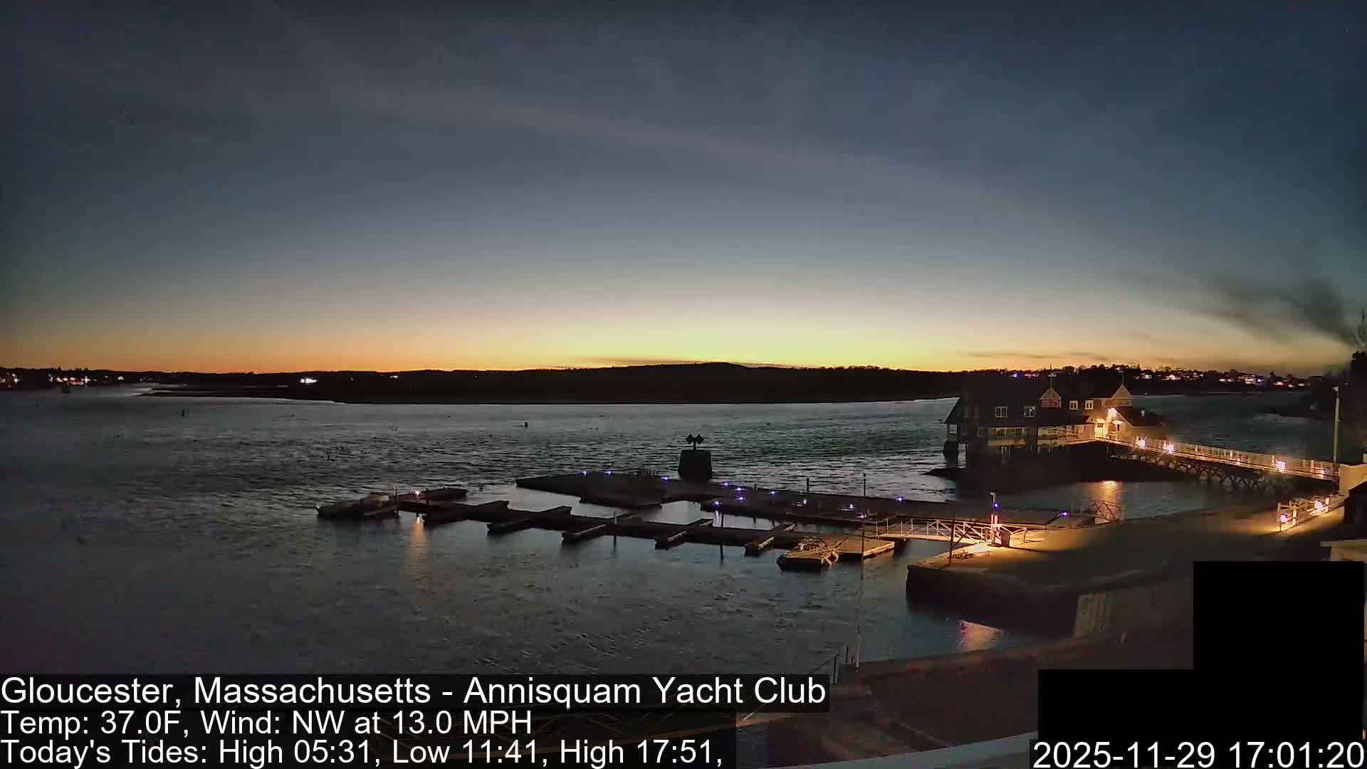Annisquam Yacht Club Live Cam - Gloucester, Massachusetts, USA 
