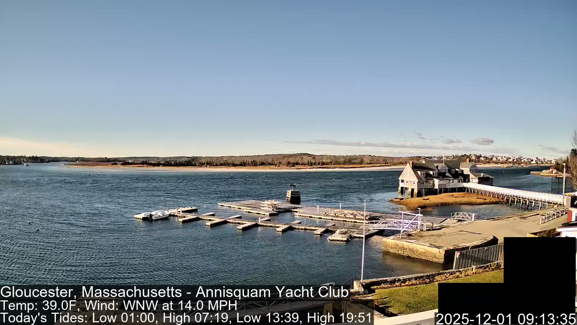 Annisquam Yacht Club Live Cam - Gloucester, Massachusetts, USA 