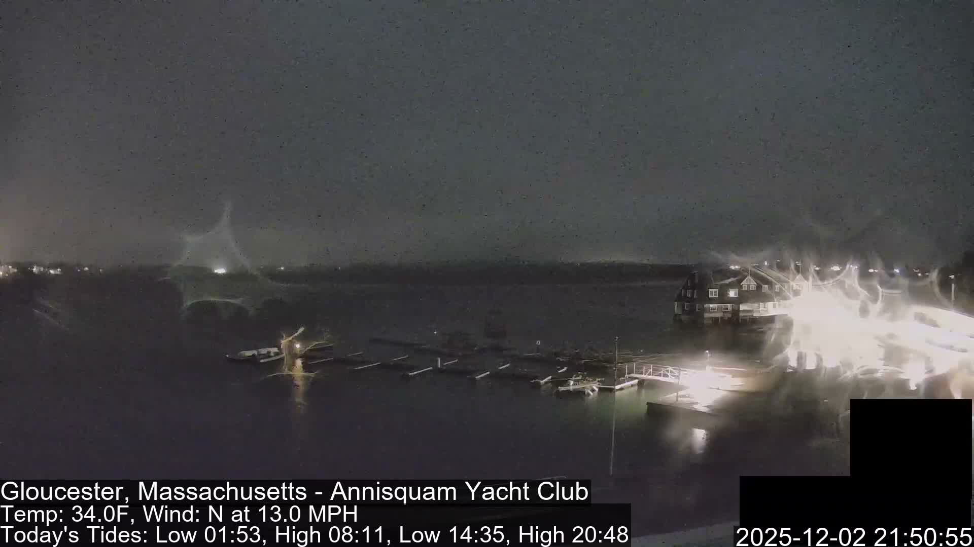 Annisquam Yacht Club Live Cam - Gloucester, Massachusetts, USA 