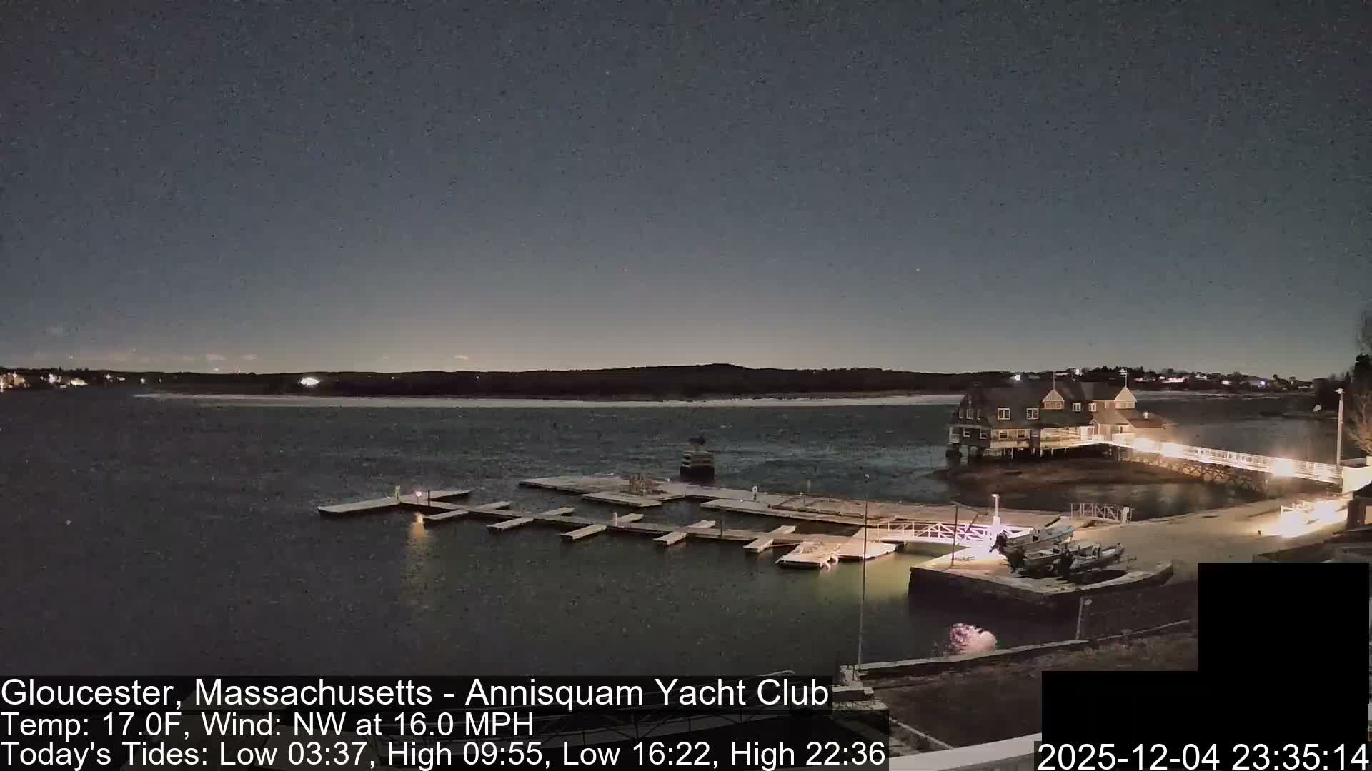 Annisquam Yacht Club Live Cam - Gloucester, Massachusetts, USA 