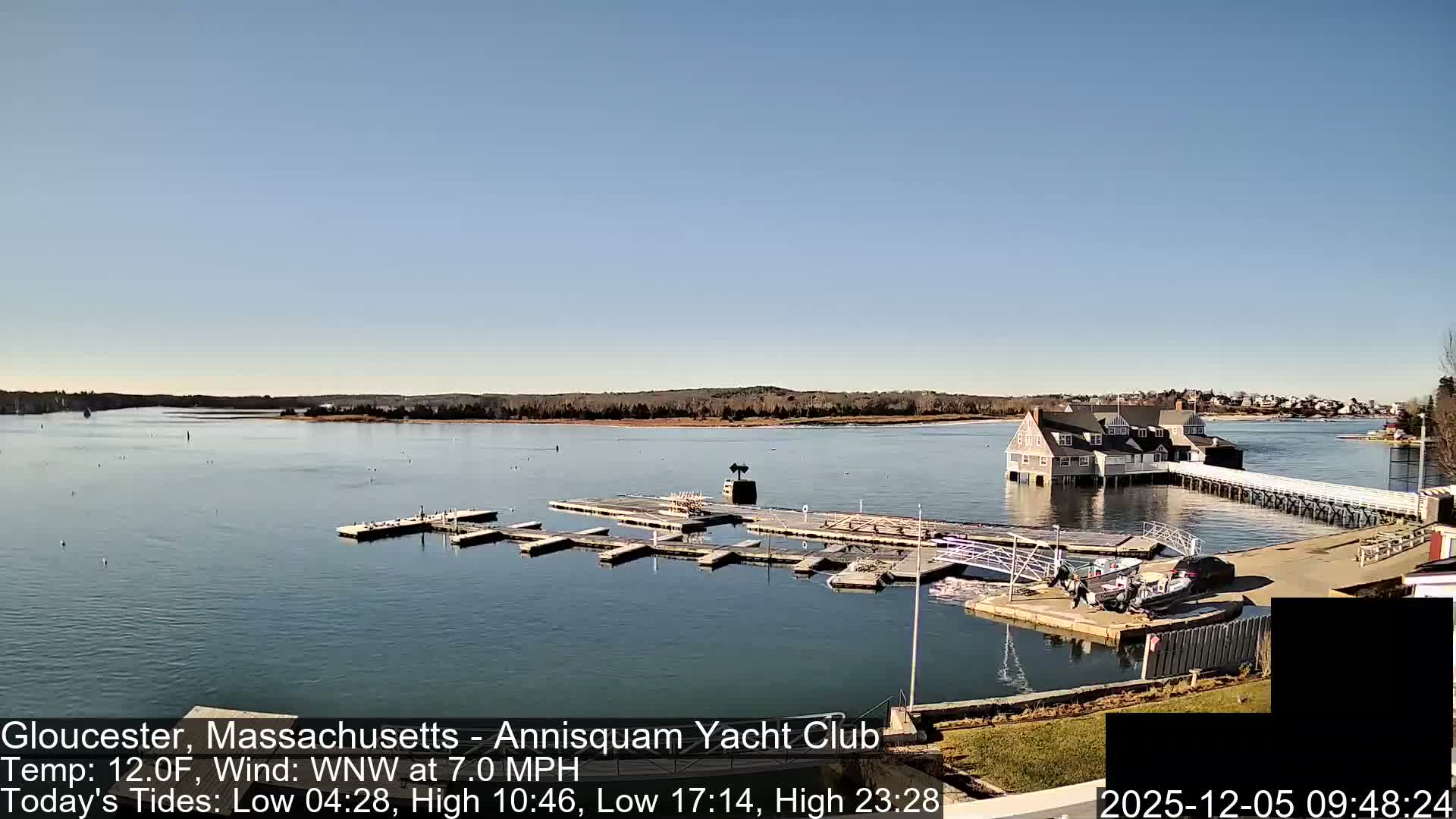 Annisquam Yacht Club Live Cam - Gloucester, Massachusetts, USA 