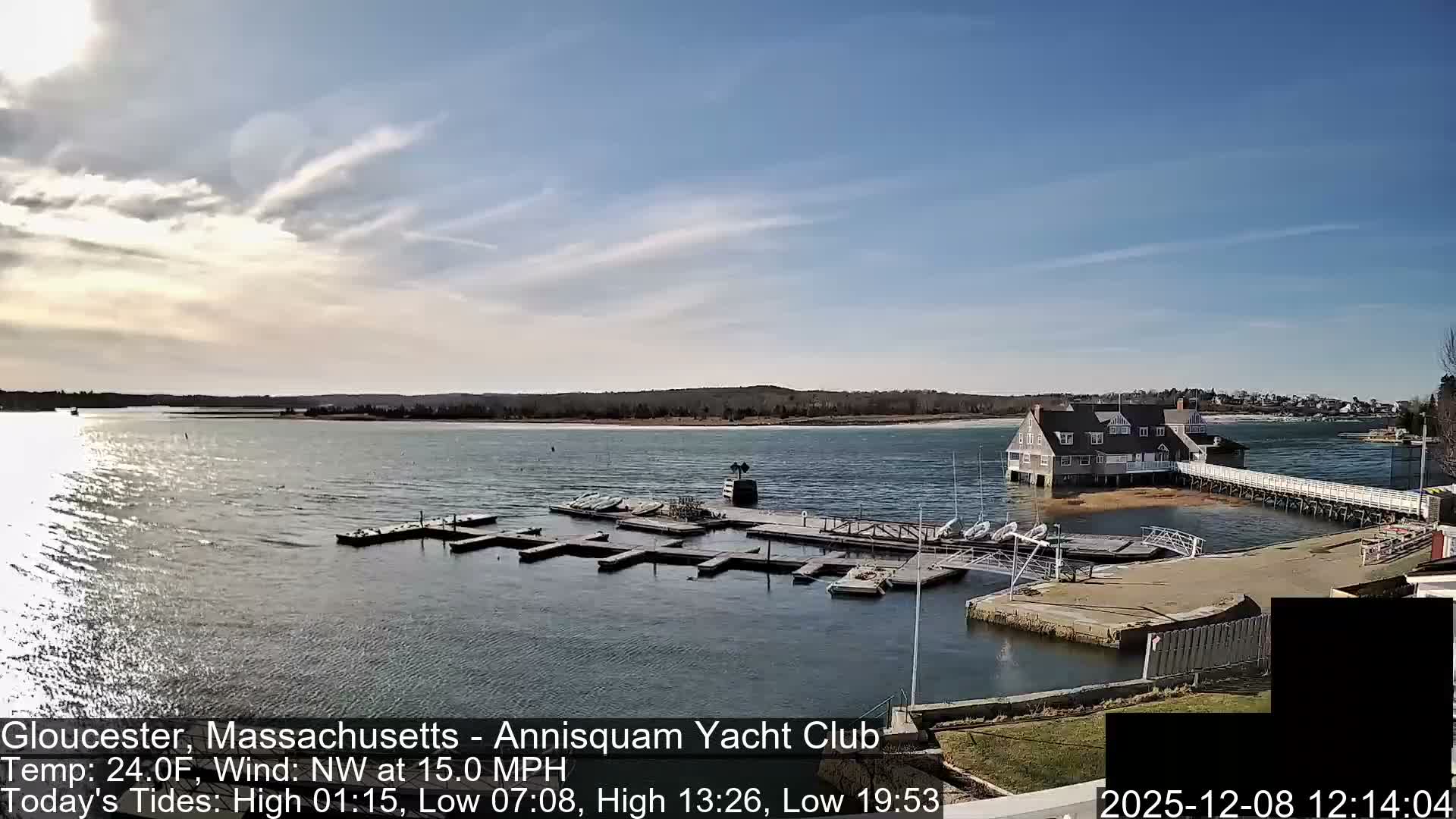 Annisquam Yacht Club Live Cam - Gloucester, Massachusetts, USA 