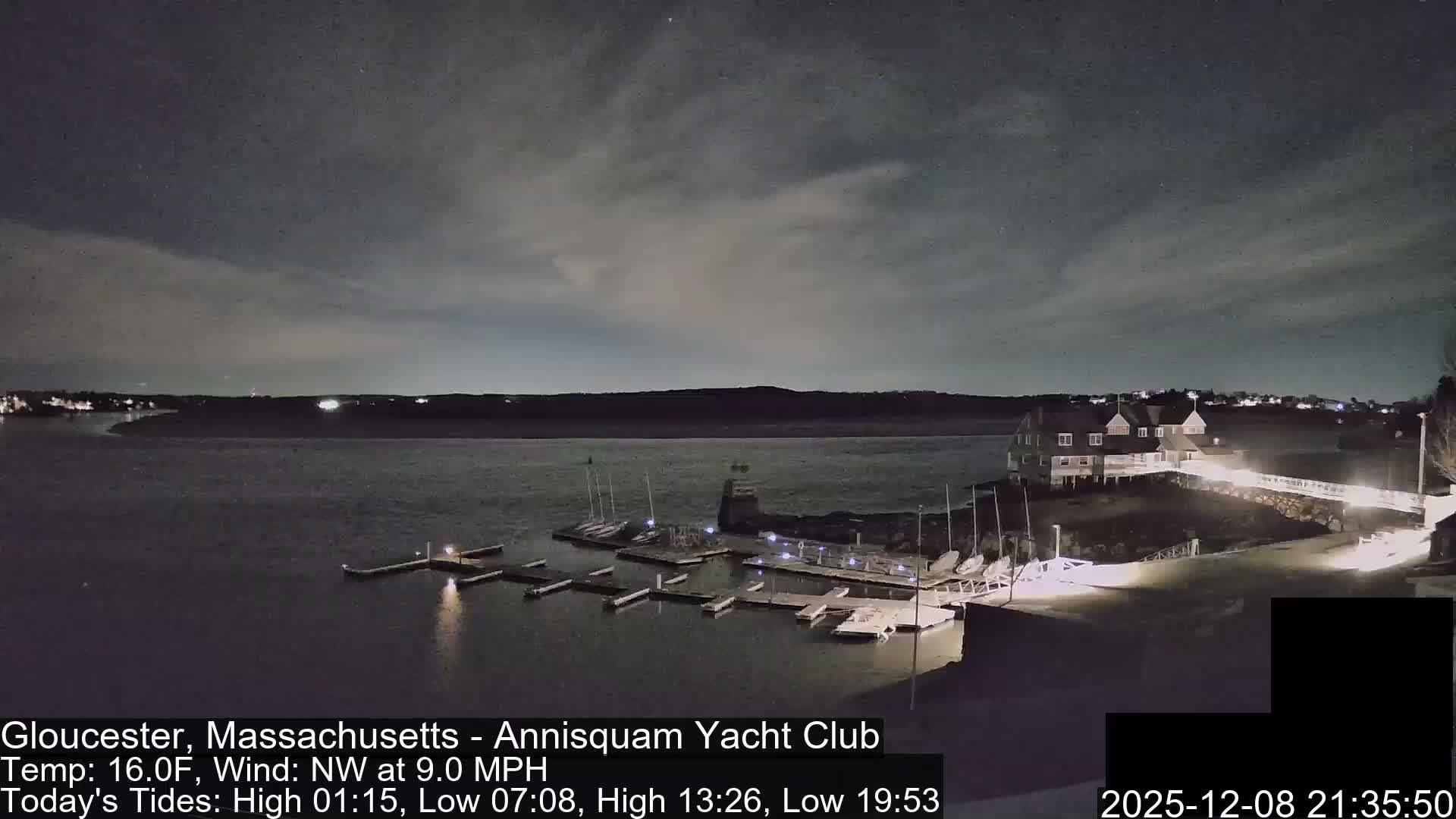 Annisquam Yacht Club Live Cam - Gloucester, Massachusetts, USA 