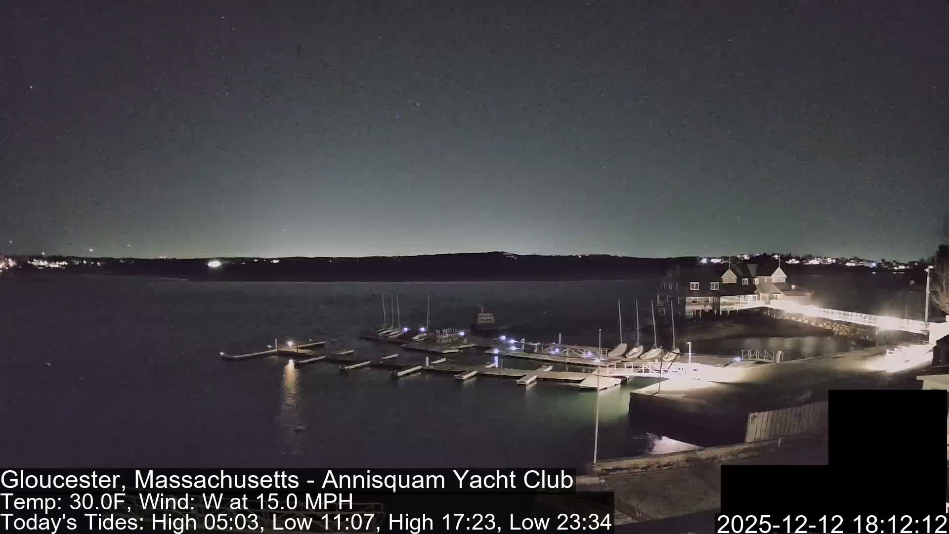 Annisquam Yacht Club Live Cam - Gloucester, Massachusetts, USA 
