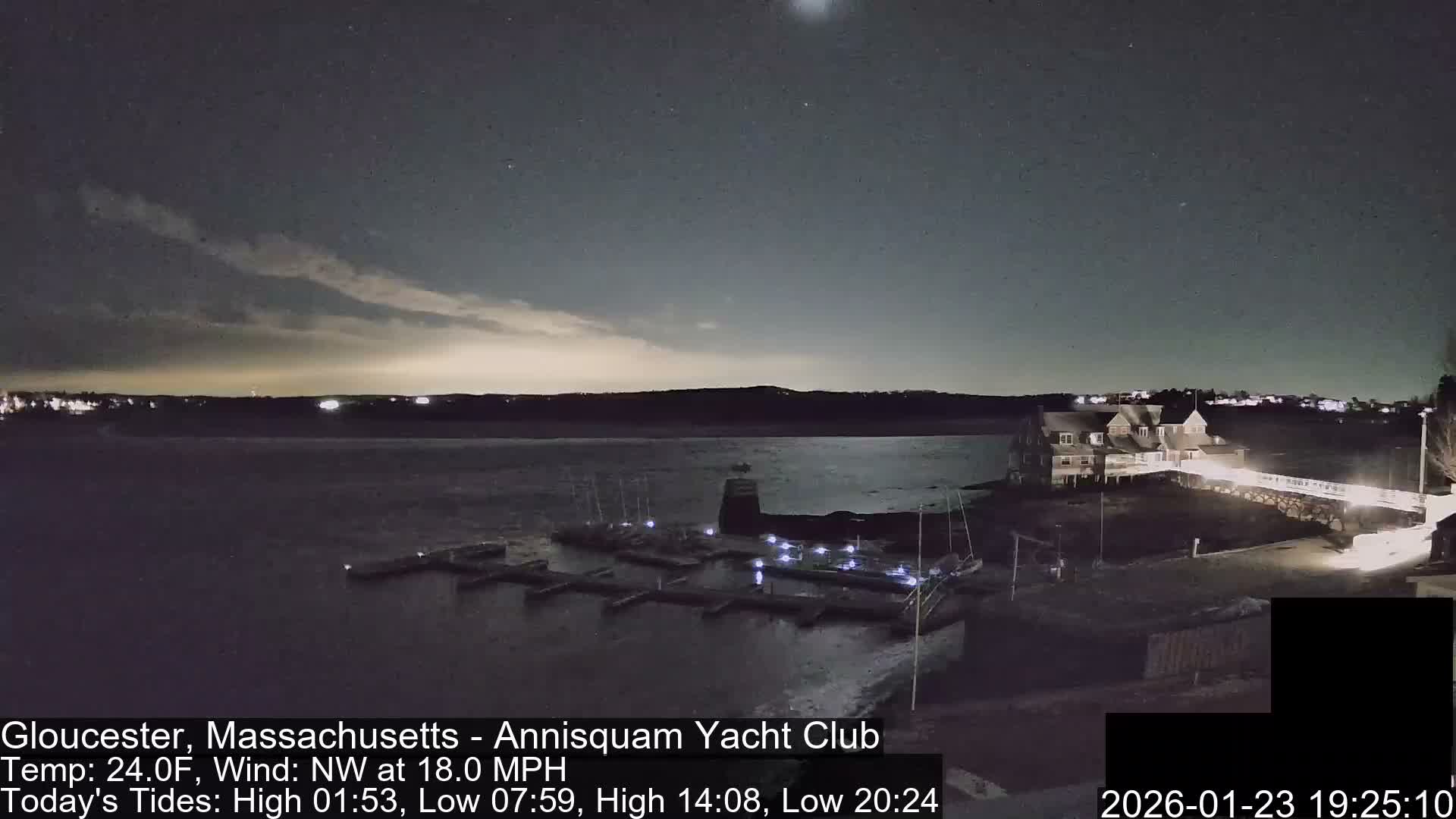 Annisquam Yacht Club Live Cam - Gloucester, Massachusetts, USA 