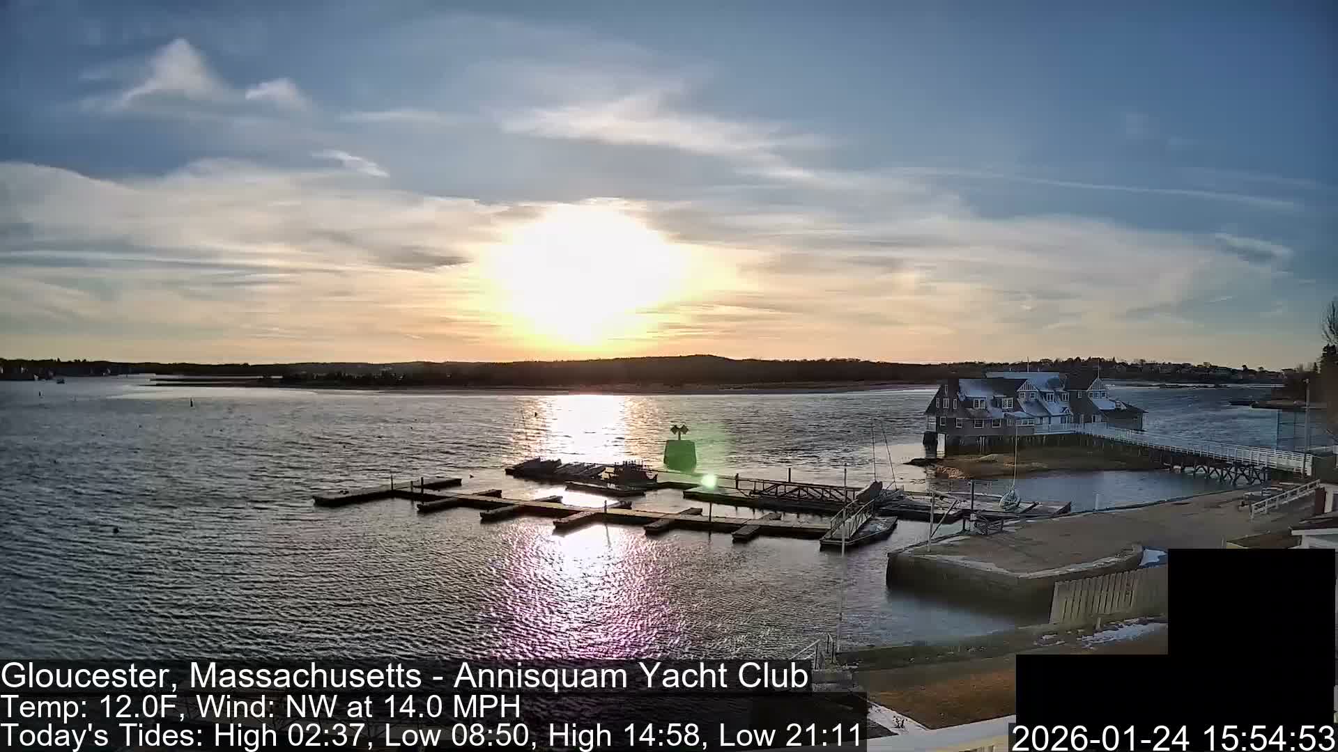 Annisquam Yacht Club Live Cam - Gloucester, Massachusetts, USA 