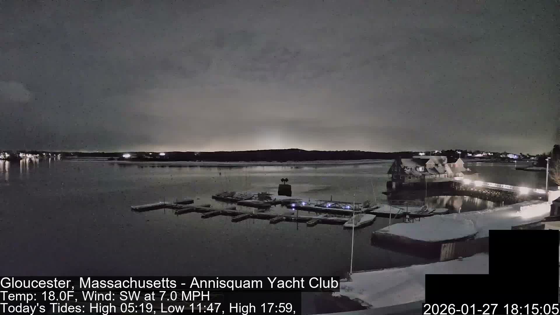 Annisquam Yacht Club Live Cam - Gloucester, Massachusetts, USA 