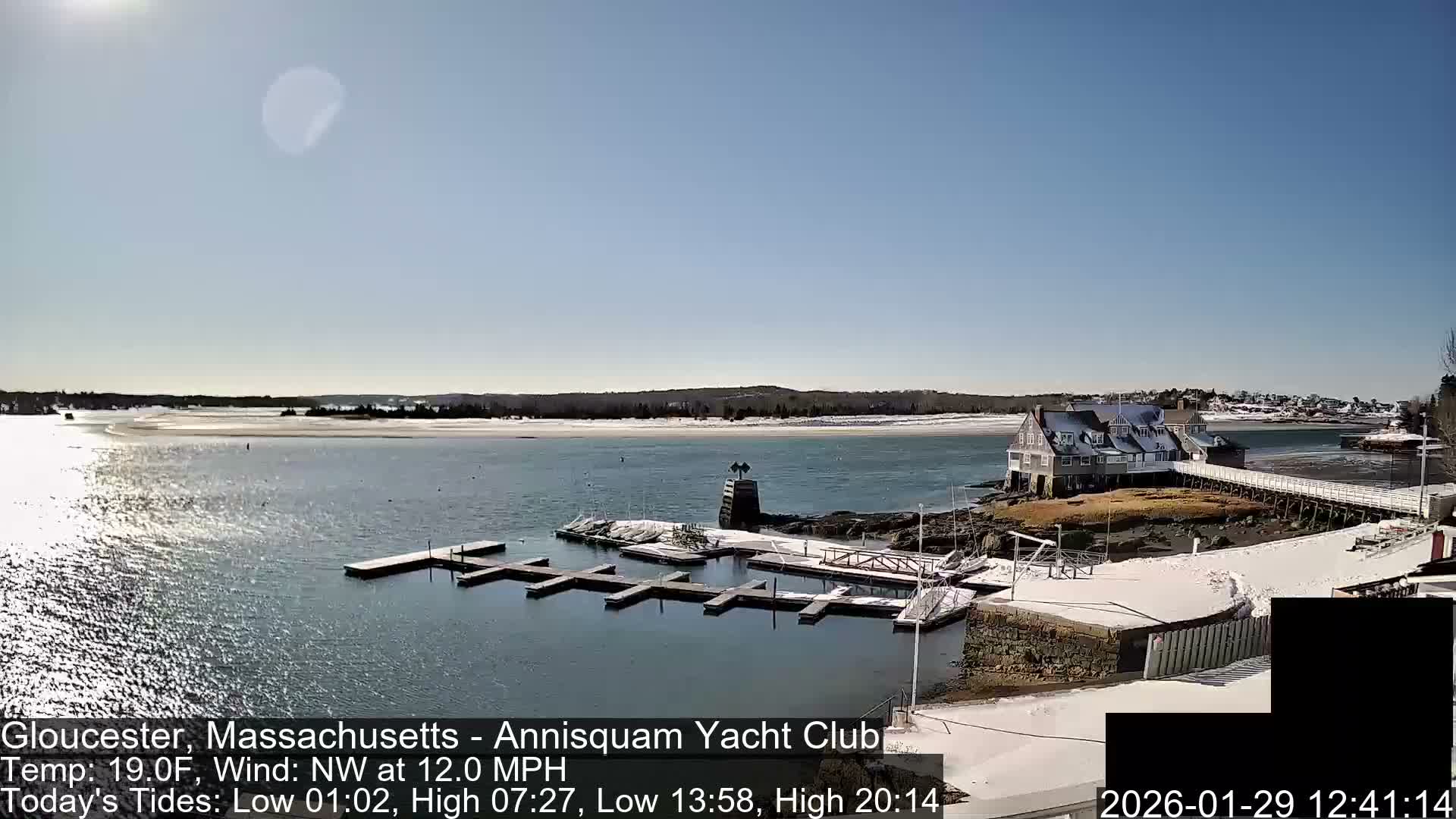 Annisquam Yacht Club Live Cam - Gloucester, Massachusetts, USA 