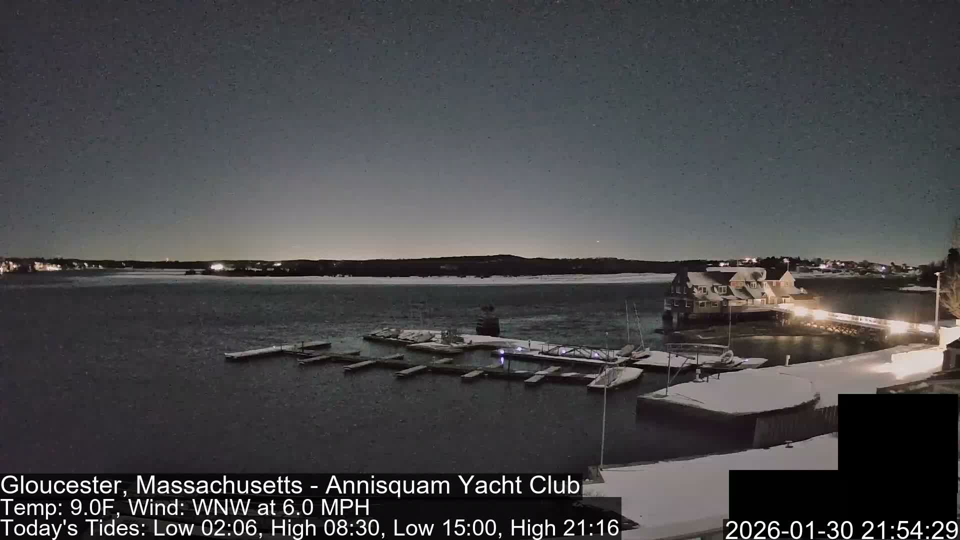 Annisquam Yacht Club Live Cam - Gloucester, Massachusetts, USA 