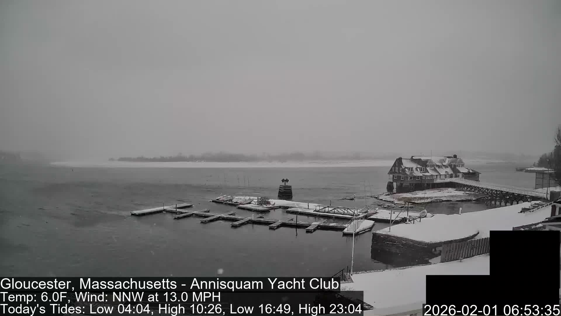Annisquam Yacht Club Live Cam - Gloucester, Massachusetts, USA 