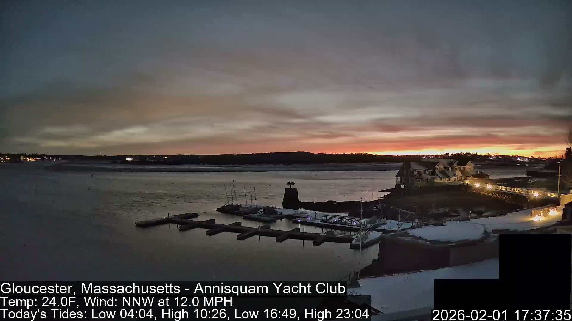 Annisquam Yacht Club Live Cam - Gloucester, Massachusetts, USA 