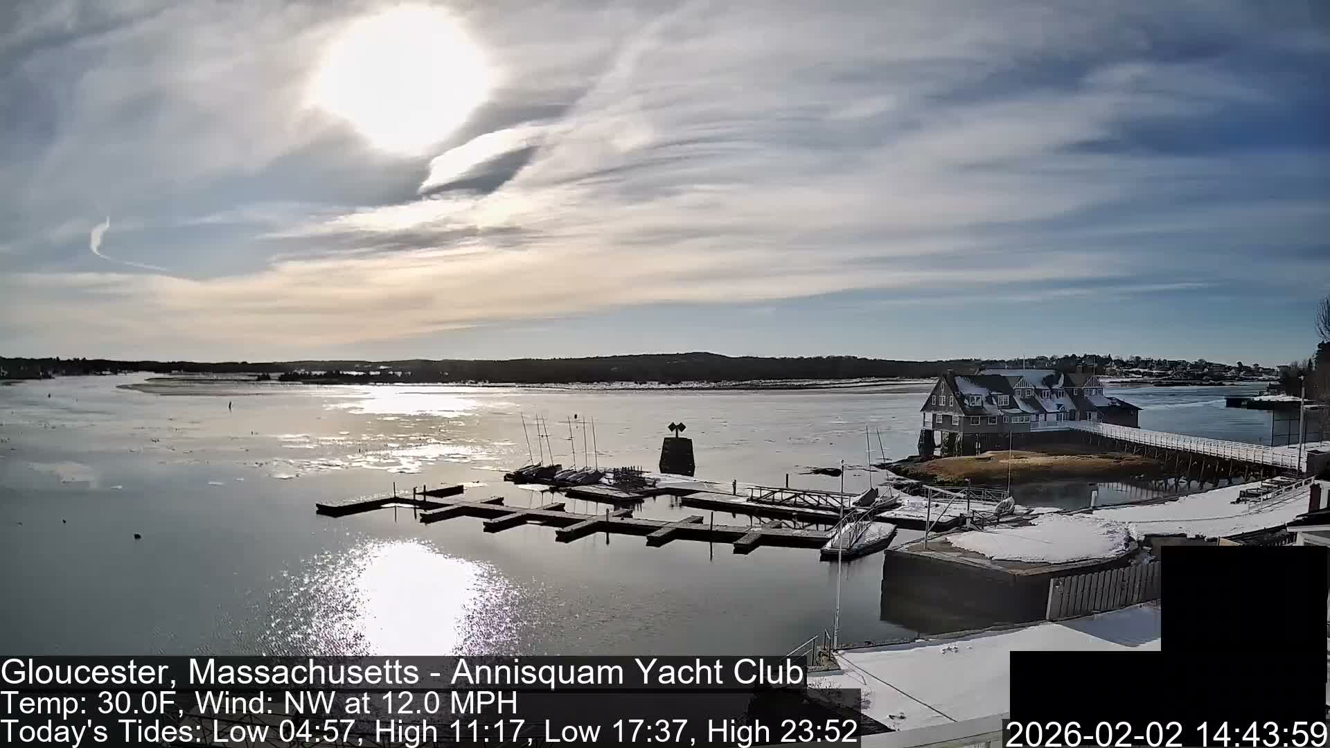 Annisquam Yacht Club Live Cam - Gloucester, Massachusetts, USA 